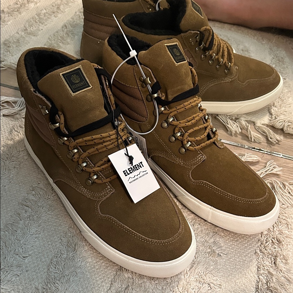 Element Men's Brown High-Top Sneakers size 12 Topaz 3 Wolfboro collection